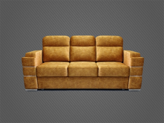 Прямой диван Турин в ткани Titanium 240